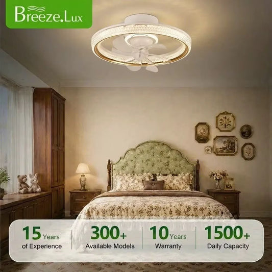 Ventilateur de Plafond et Décoration Lumière